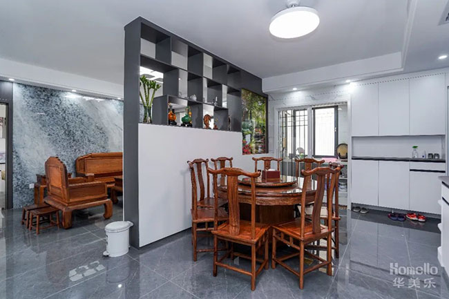 126㎡三居，兩廳變?nèi)龔d+雙風格融合，戶型還能這樣設(shè)計